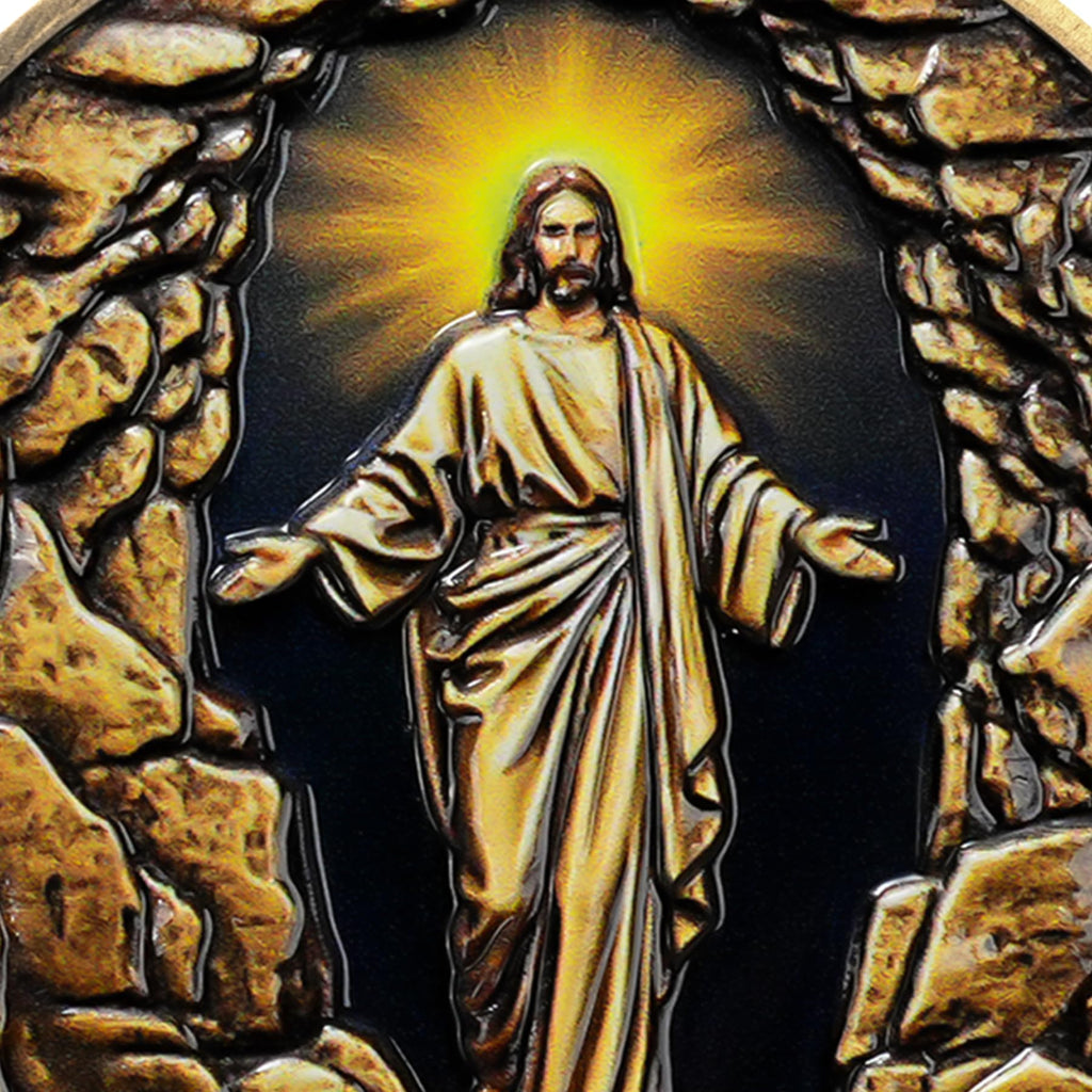 Jesus Stone Tomb Resurrection Religious Coin mysite