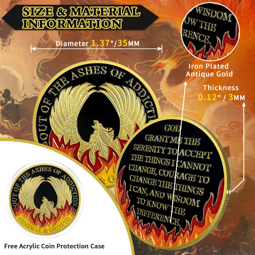 Rebirth from the Ashes Phoenix Sobriety Coin mysite
