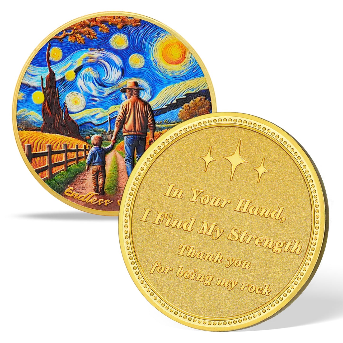 Sunflowers and Stars Father Challenge Coin mysite