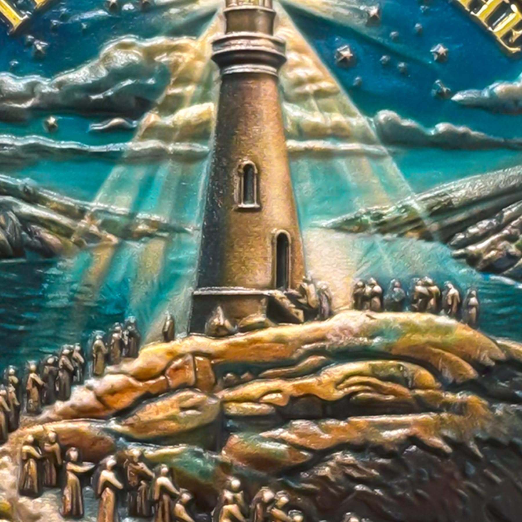 Crowd Lighthouse Religious Coin mysite