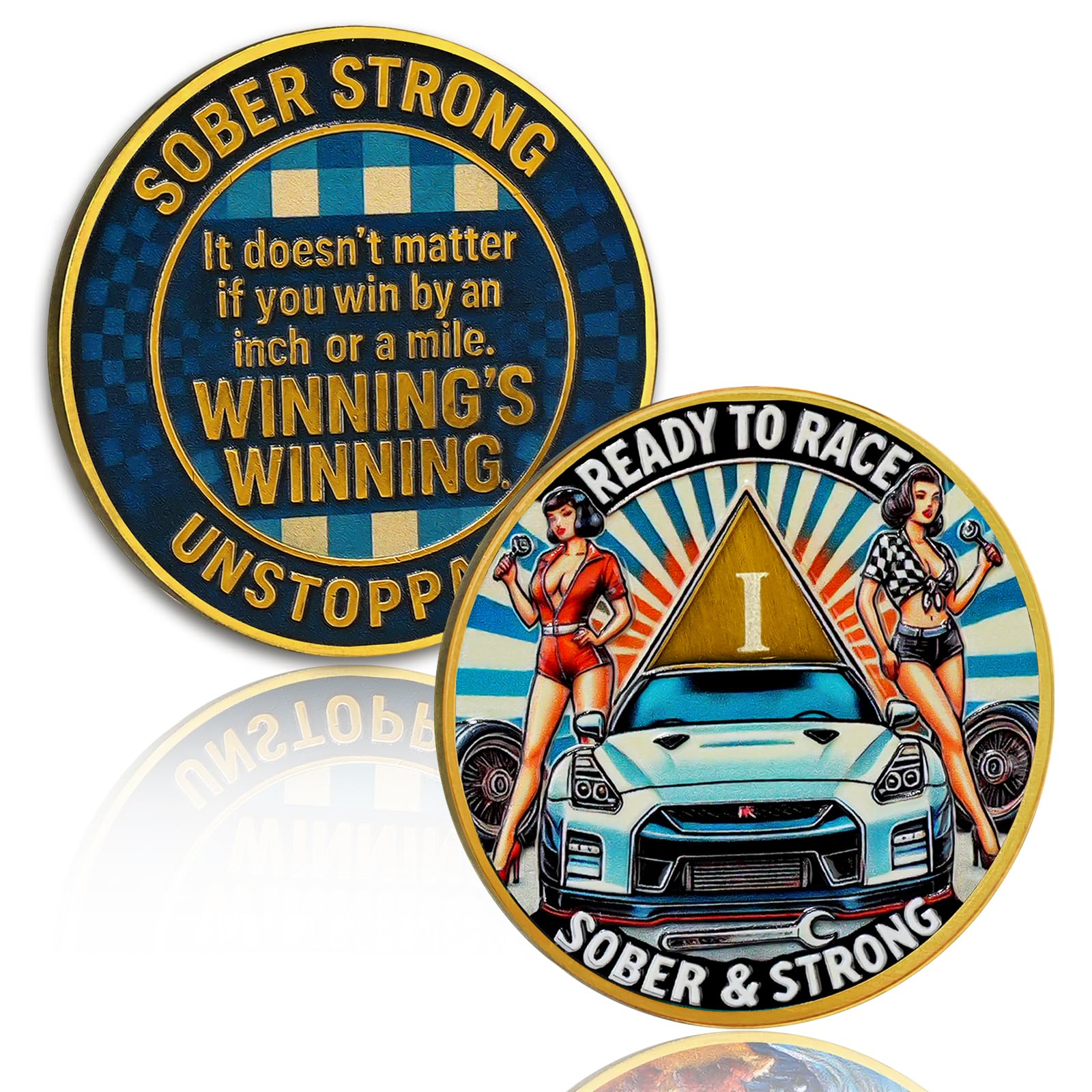 Personalized Ready to Race Race Queen Sobriety Coin mysite