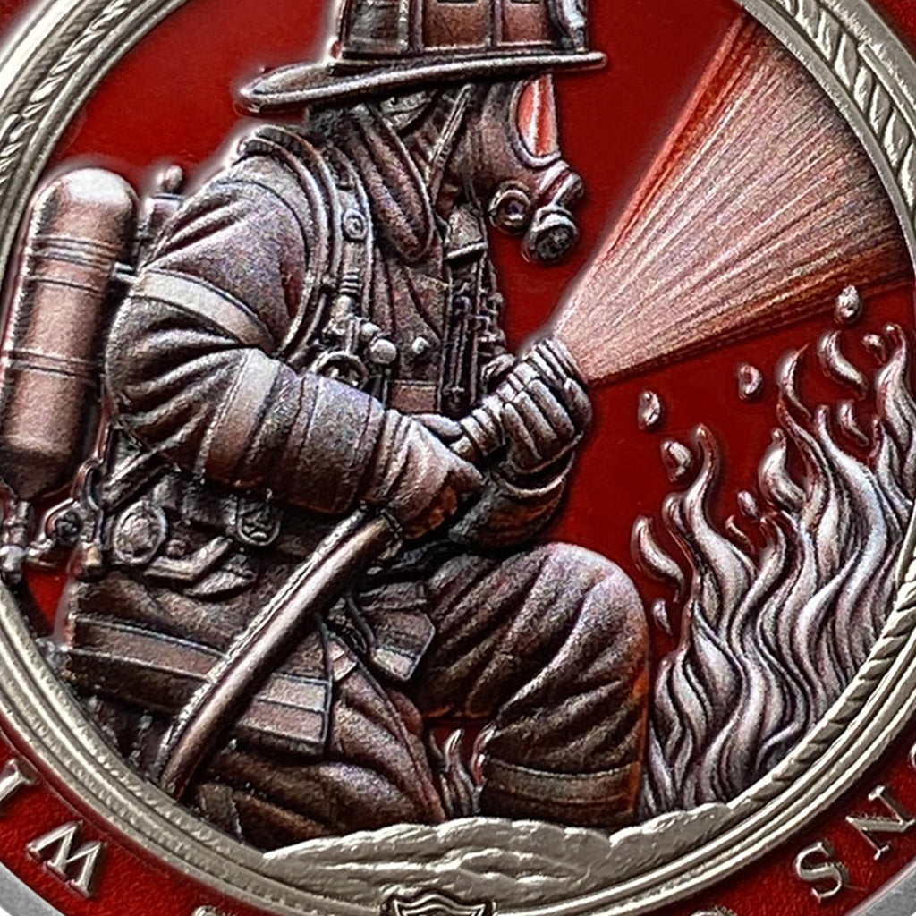 Masked Firefighter Courage & Honor Challenge Coin mysite