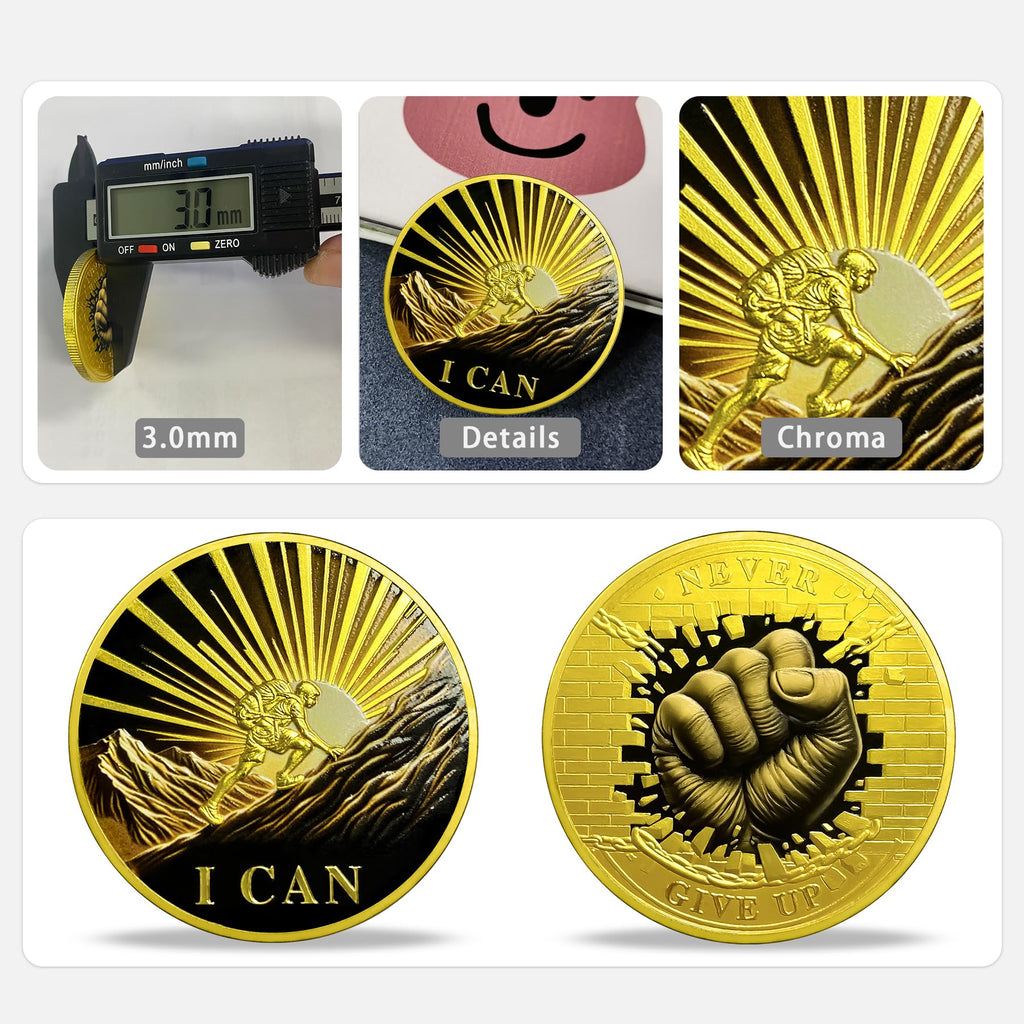 Encouragement Never Give Up Inspirational Coin mysite