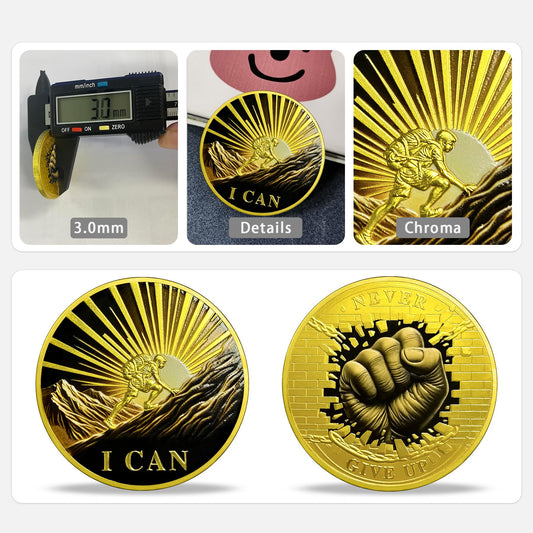Encouragement Never Give Up Inspirational Coin mysite