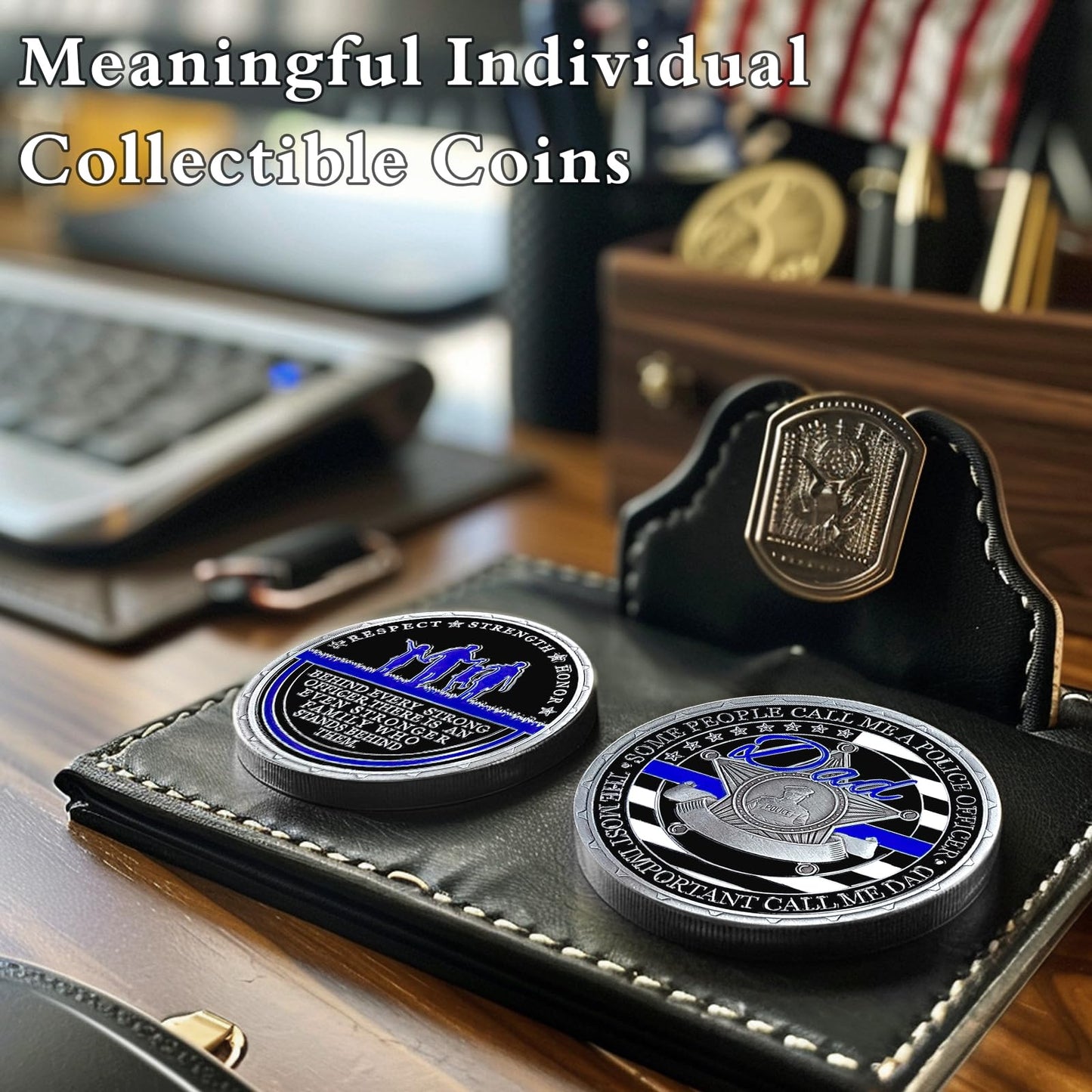 Thin Blue Line Police Law Enforcement Police Officer Challenge Coins mysite