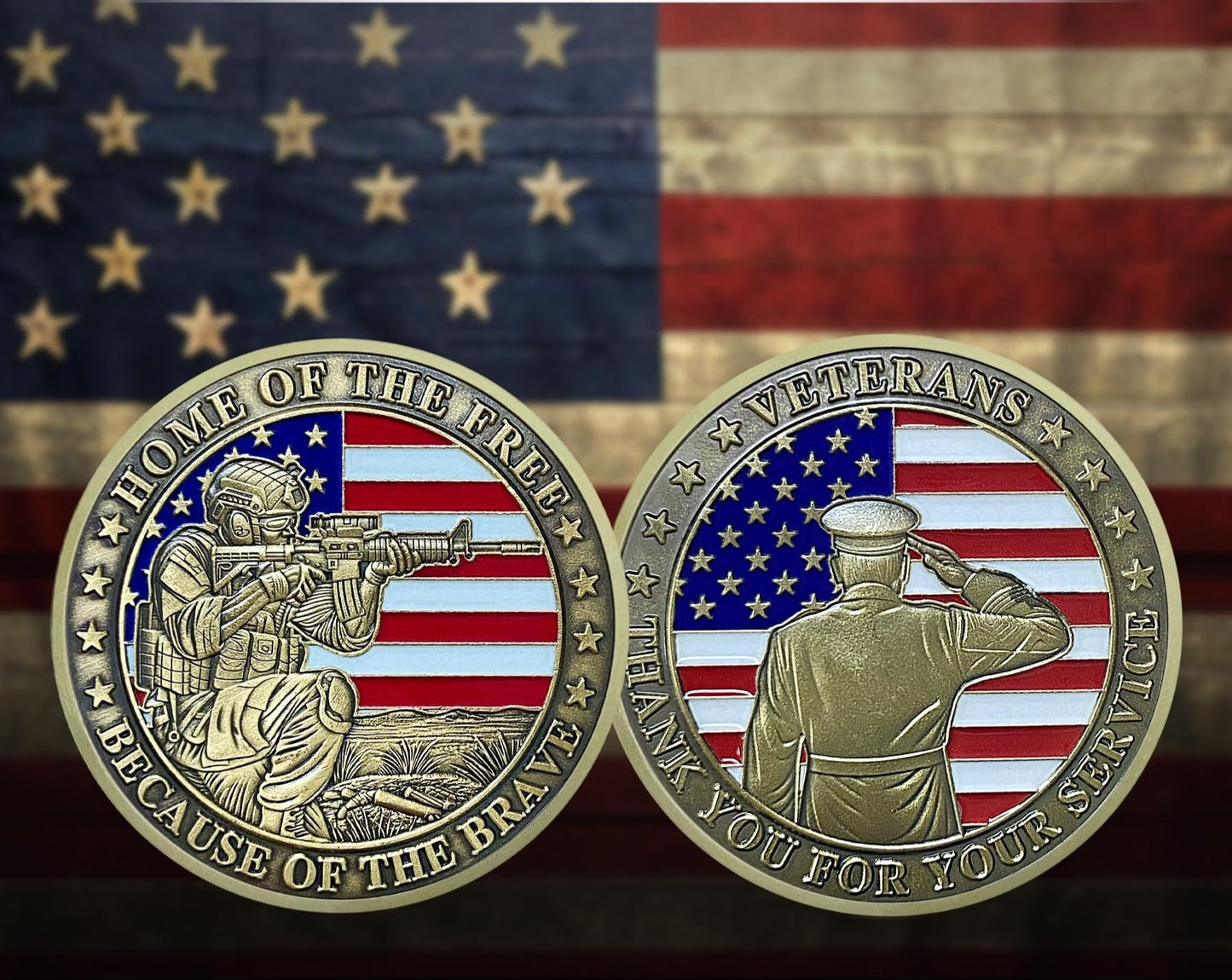 Military Veterans Thank You for Your Service Challenge Coin mysite
