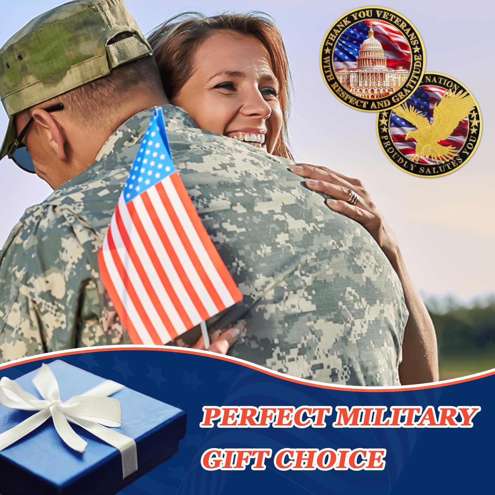 Nation's Gratitude Thank You Veterans Commemorative Challenge Coin mysite