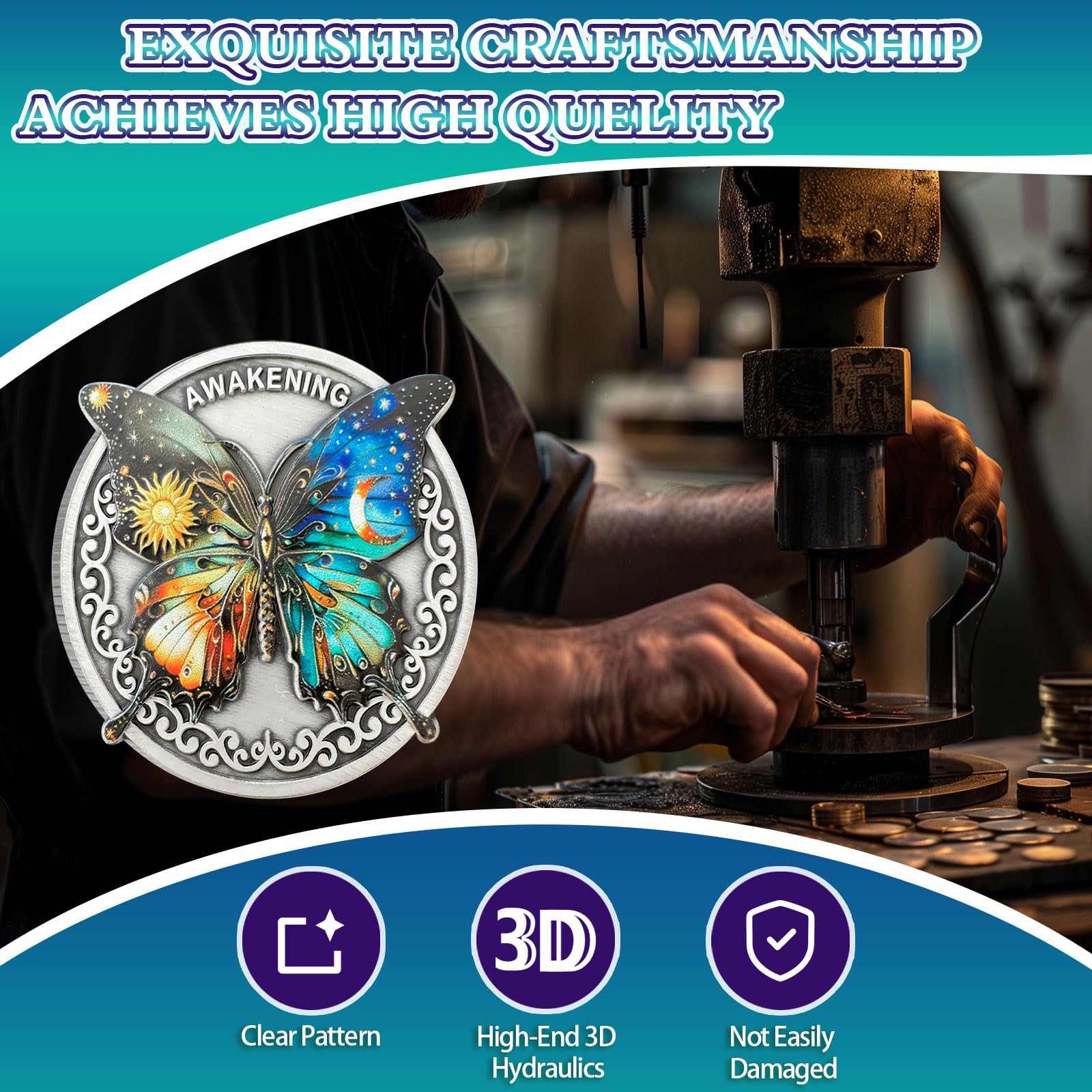 Original Darkness to Light Butterfly Sobriety Coin mysite