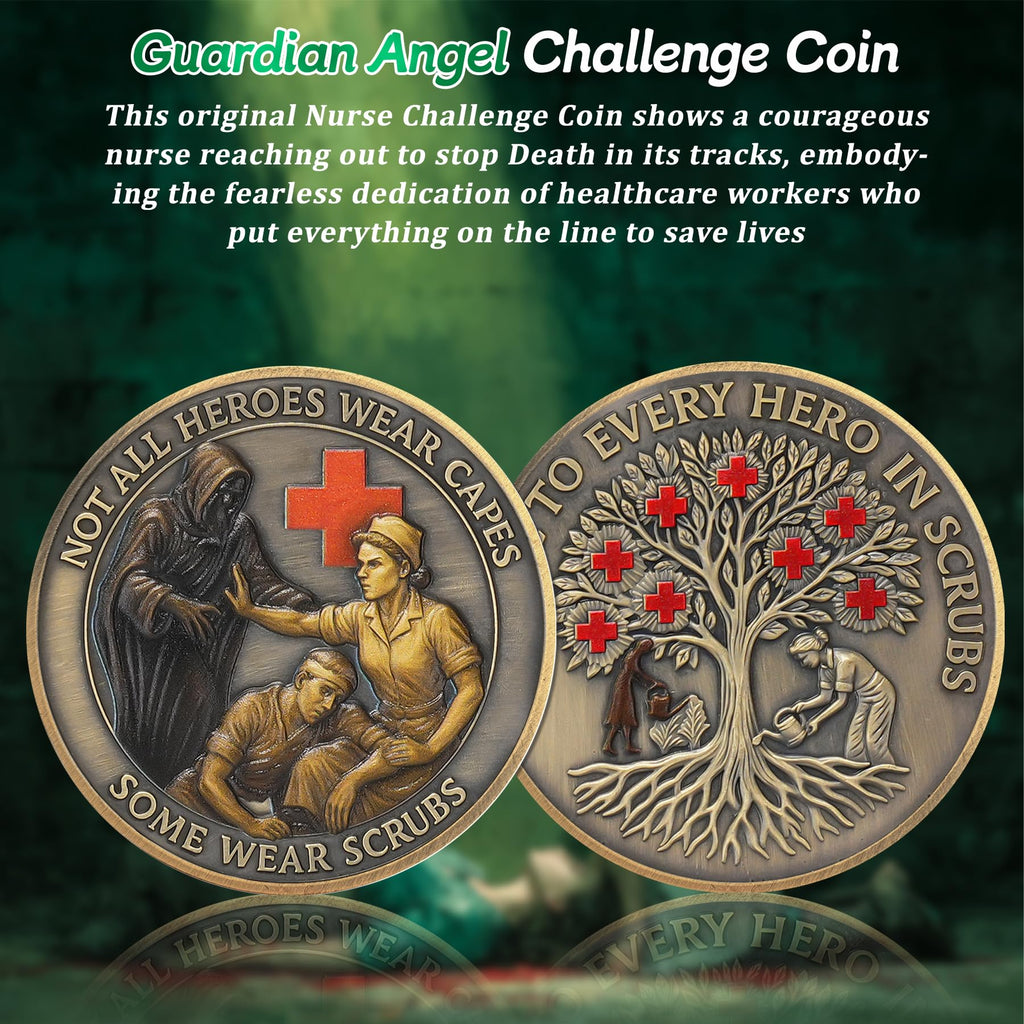 Guardian Angel Nurse EMT Tree of Life Nurses Prayer Challenge Coin mysite