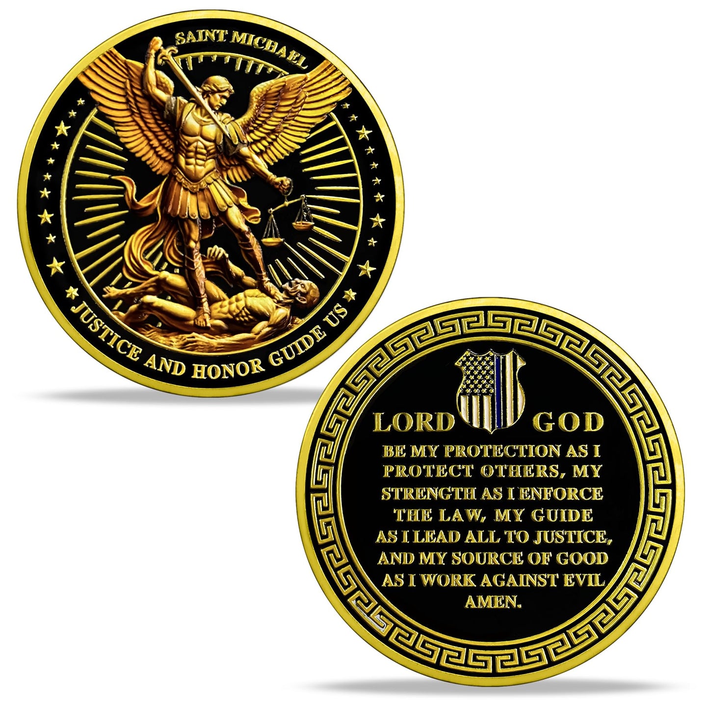 Police Patron Saint of Law Enforcement Archangel Michael Coin mysite