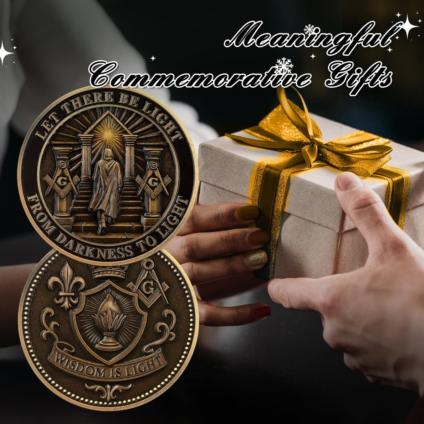 Masonic Darkness to Light Challenge Coin mysite