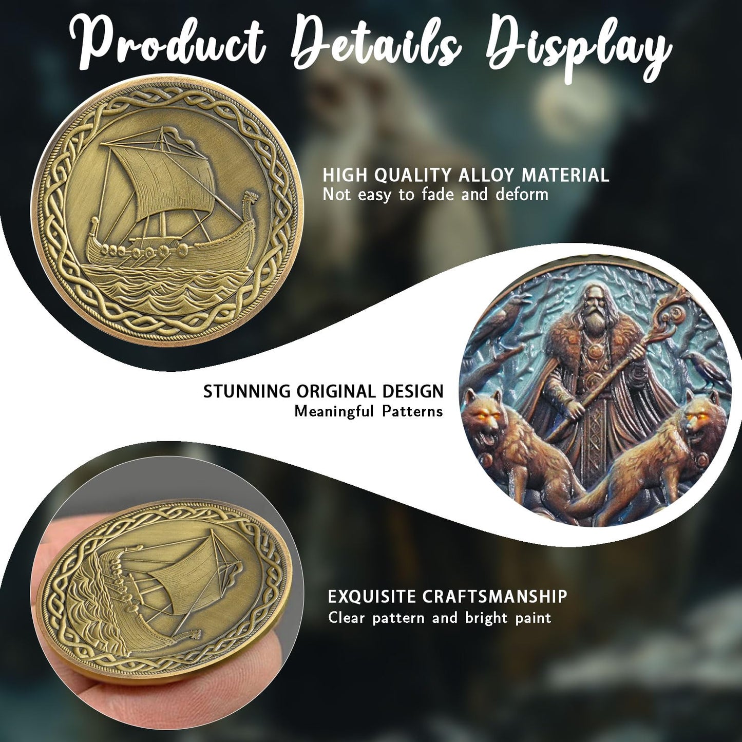 Viking Odin  Longship Coin mysite