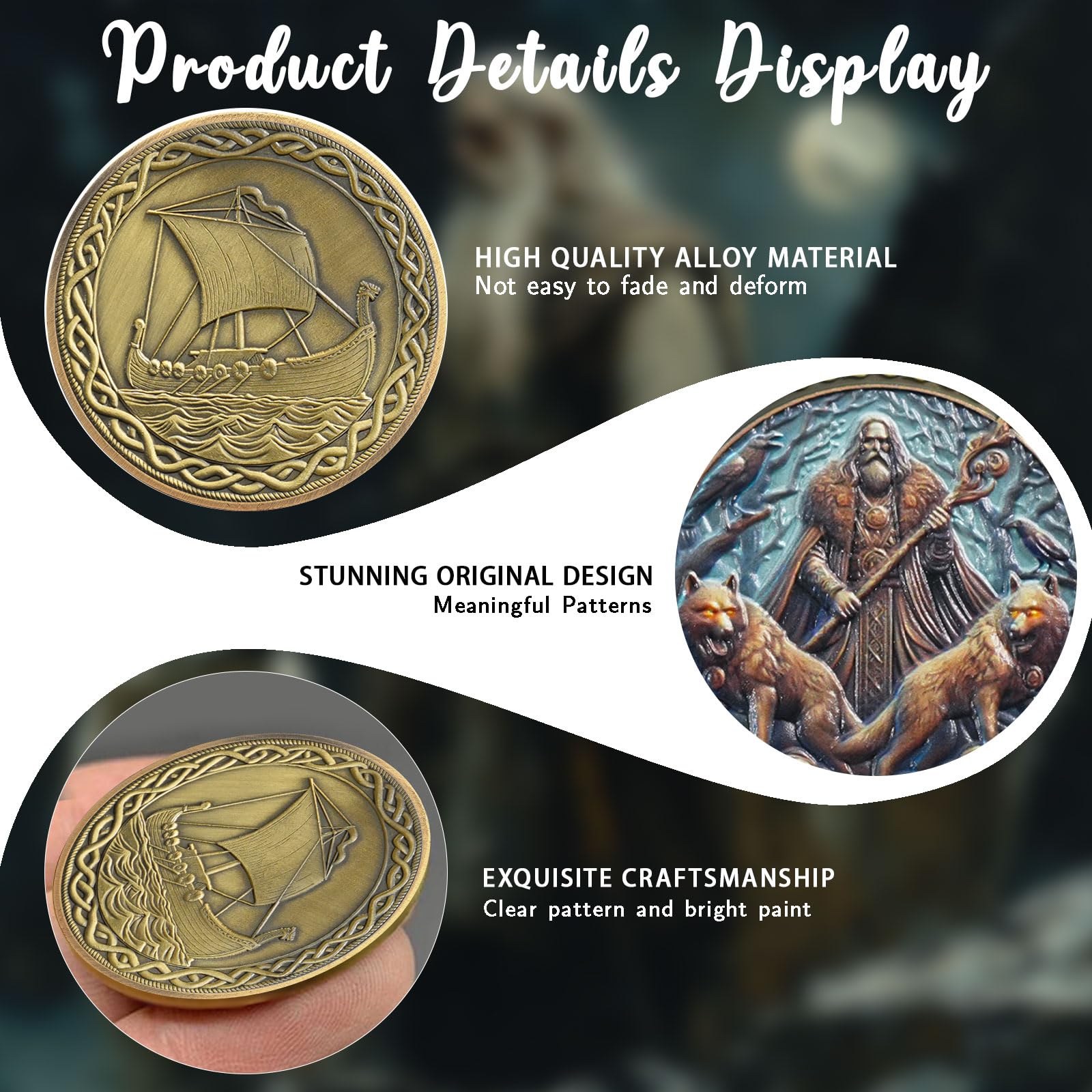 Viking Odin  Longship Coin mysite
