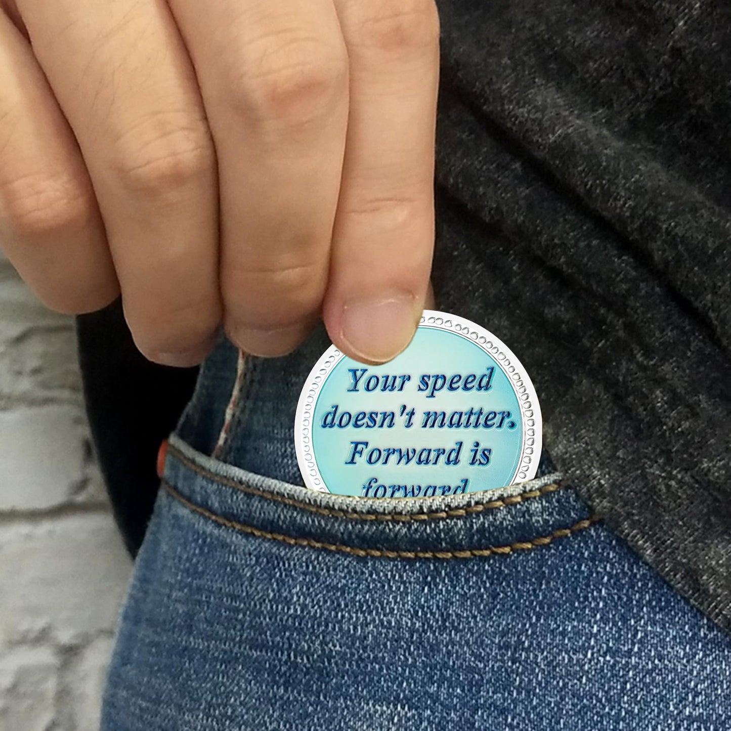 Inspirational Sobriety Coin with 3D Turtle mysite