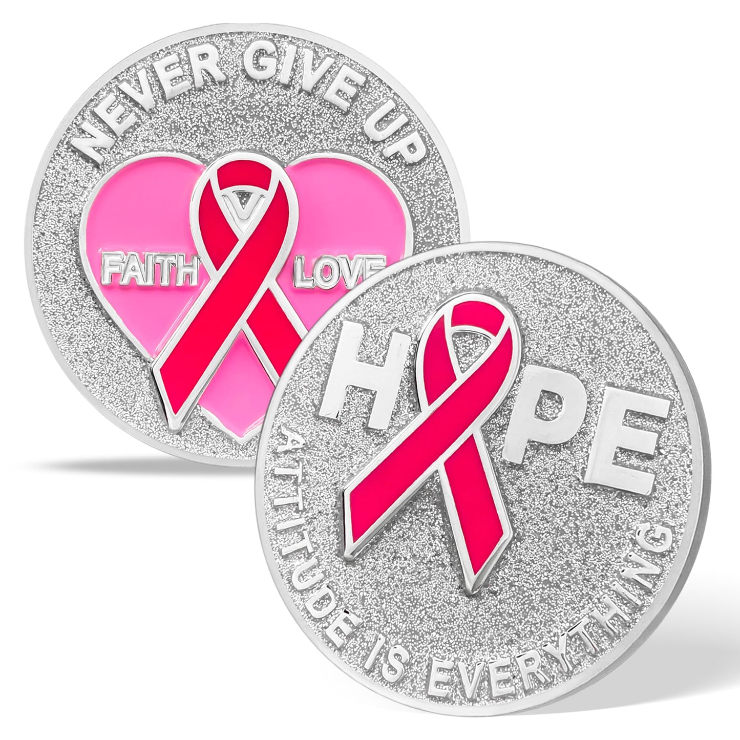 Pink Ribbon Breast Cancer Coin for Cancer Care Awareness Accessories mysite