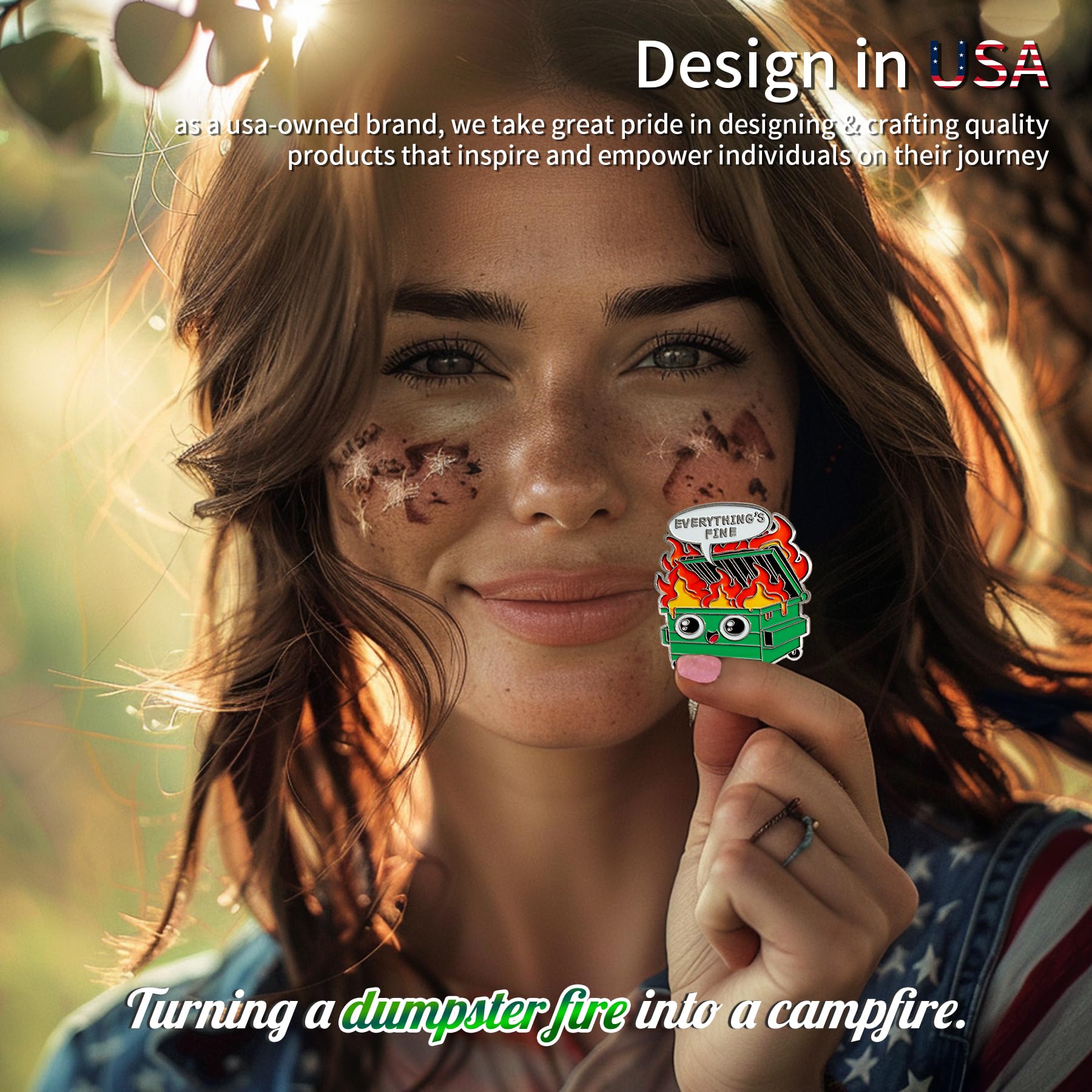 Everything's Fine Emotional Dumpster Fire Fridge Magnets mysite