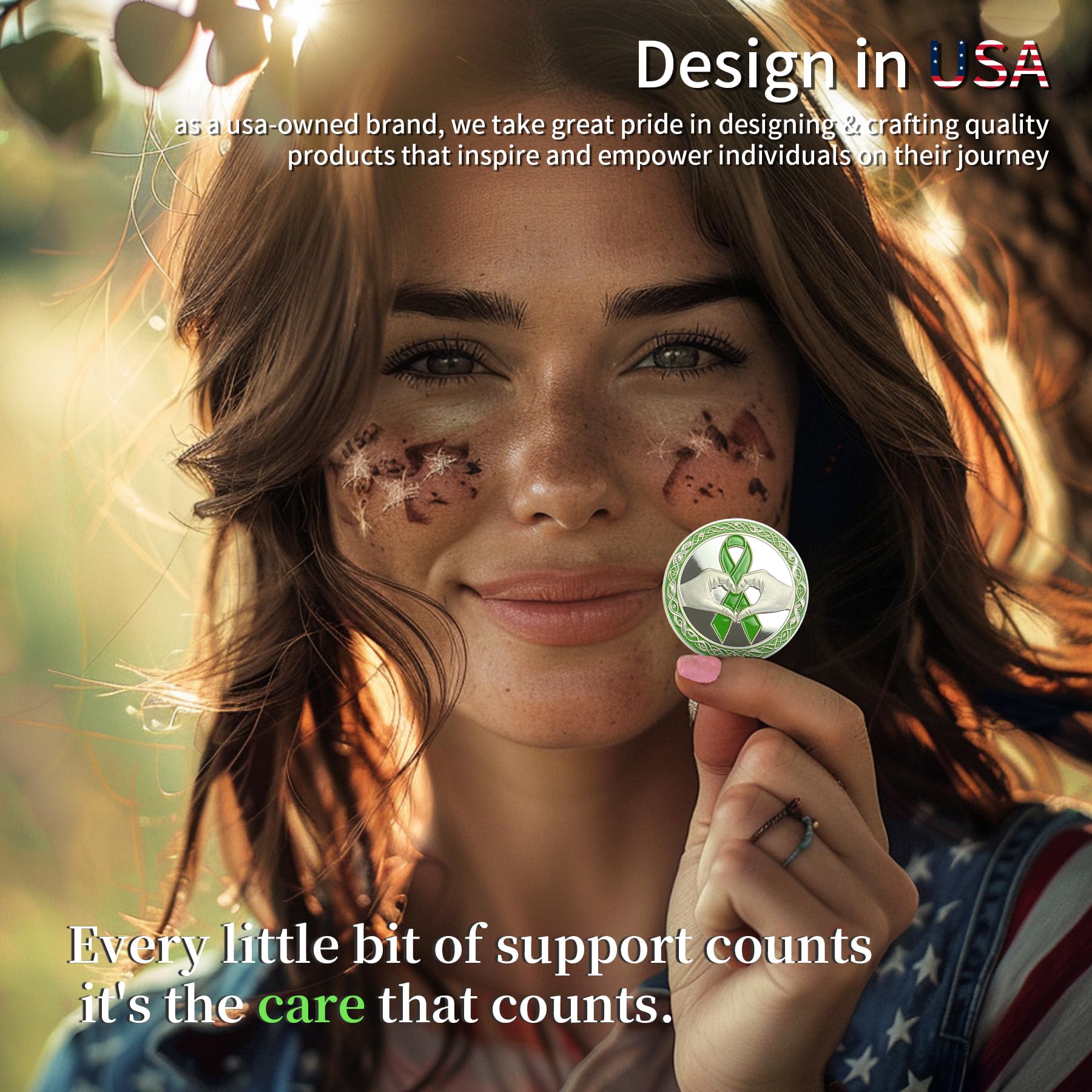 Original Green Ribbon Love Mental Health Awareness Coin mysite