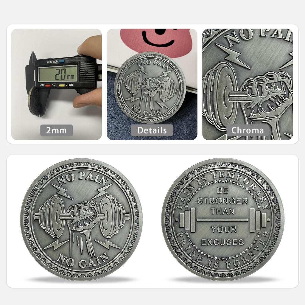 No Pain No Gain Inspiring Coin mysite