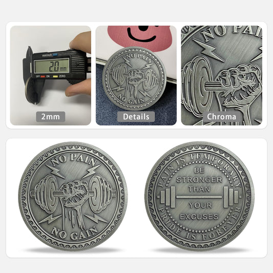 No Pain No Gain Inspiring Coin mysite