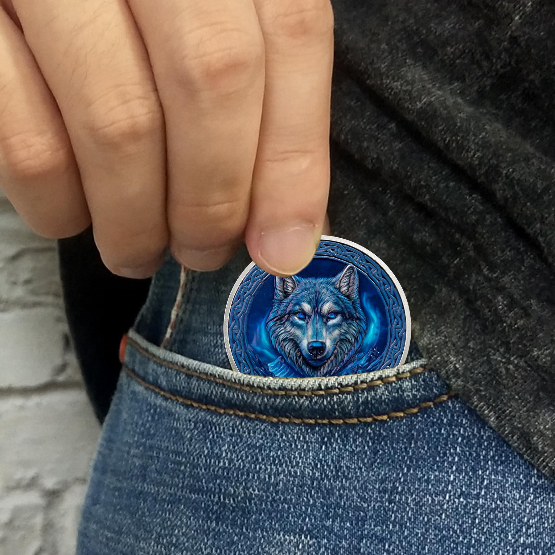 Viking Warrior Wolf Challenge Coin mysite