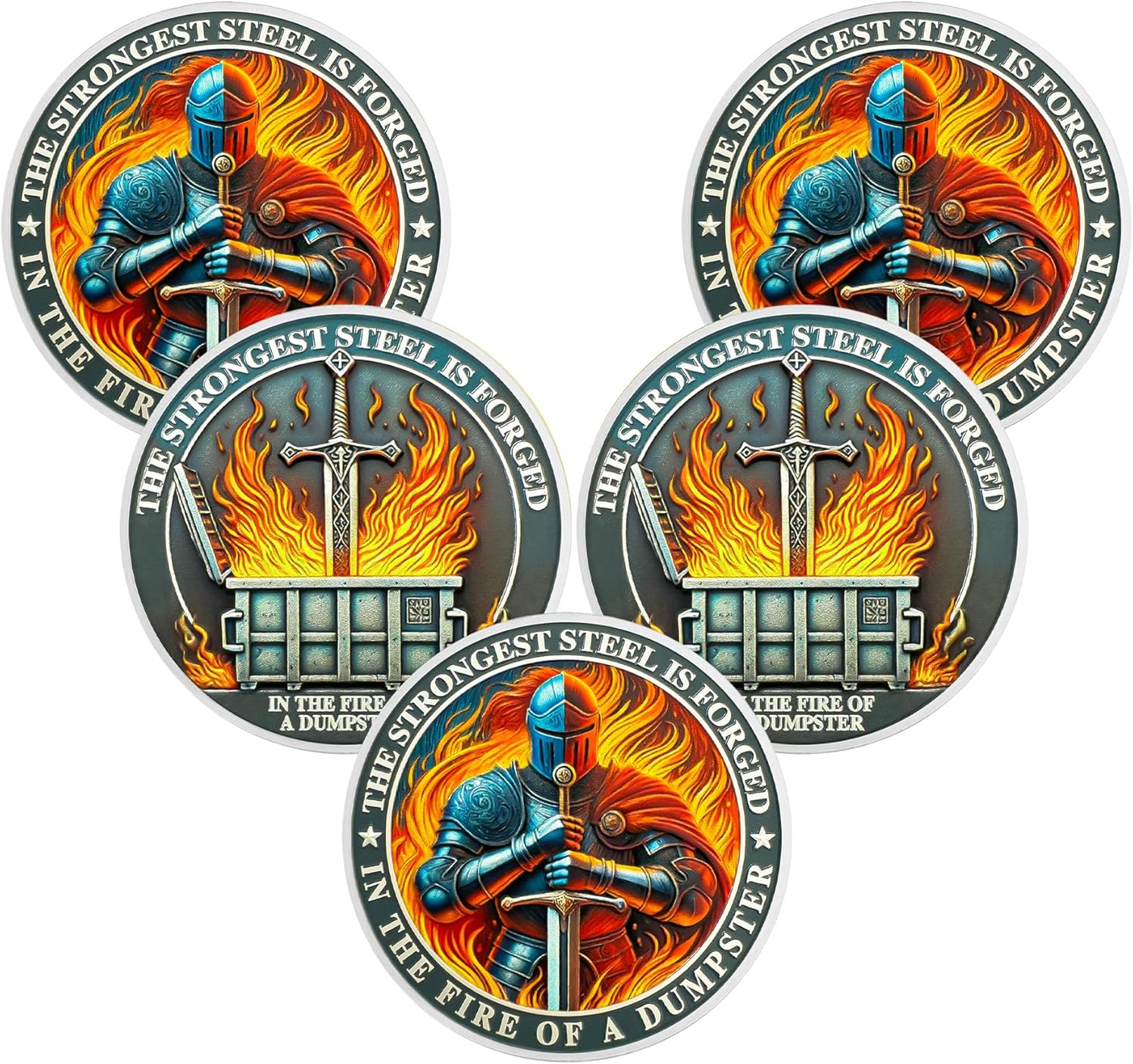 Knight Dumpster Fire Challenge Coin mysite