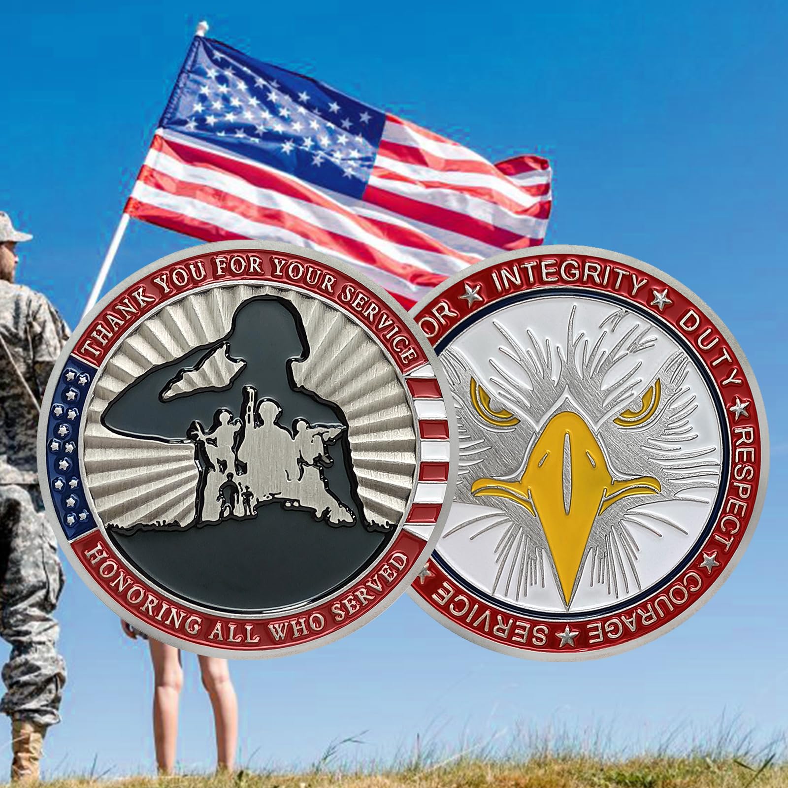 Thank You for Your Service Military Veterans Challenge Coin mysite