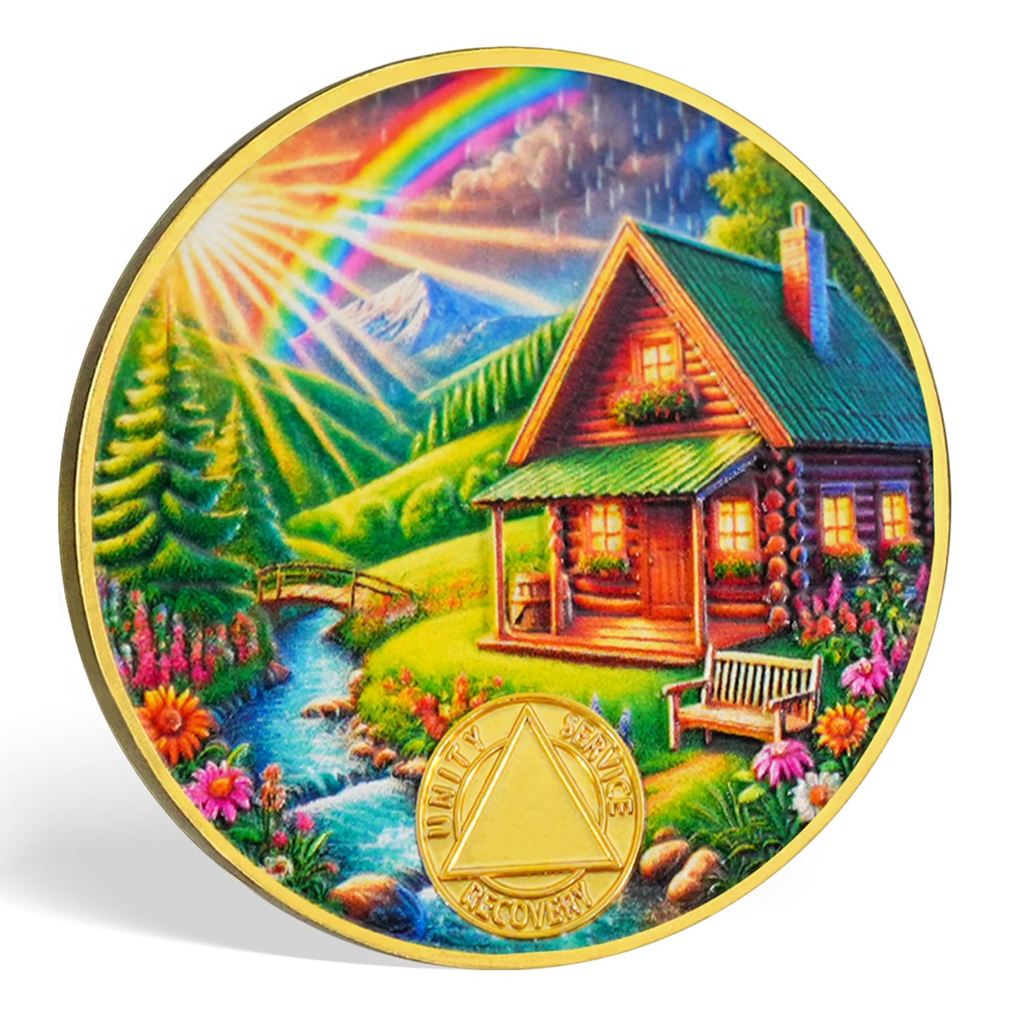 Serenity Prayer Recovery Coin Cabin Design with Unity Sobriety Challenge Coin mysite