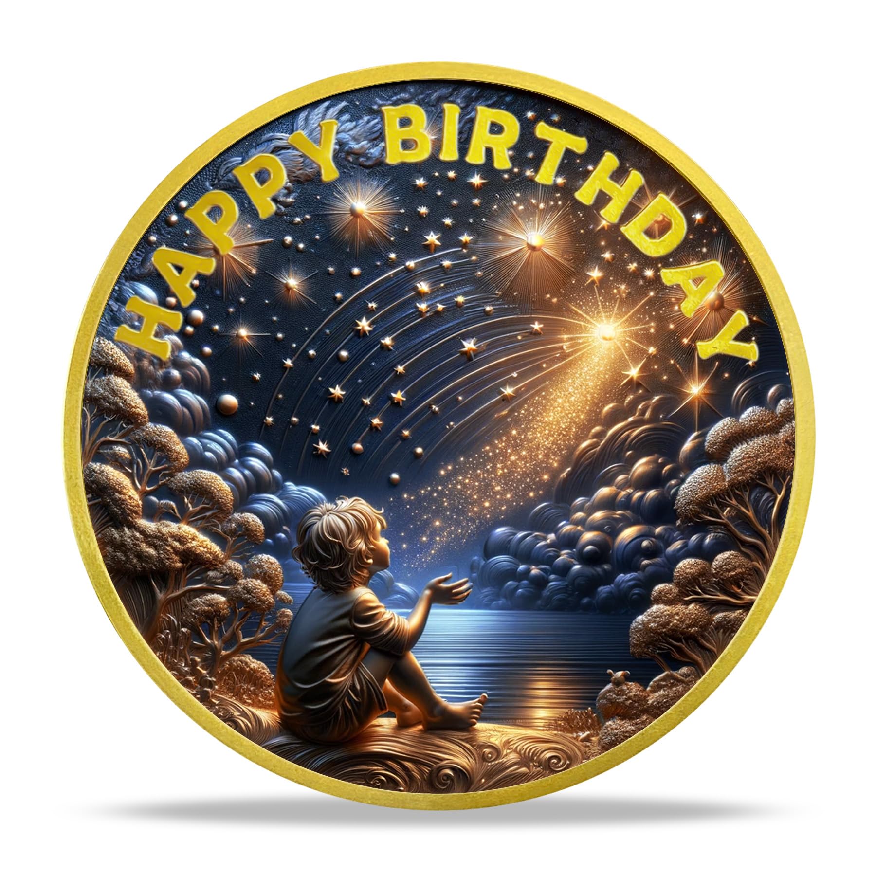 Shooting Star Wish Birthday Coin mysite