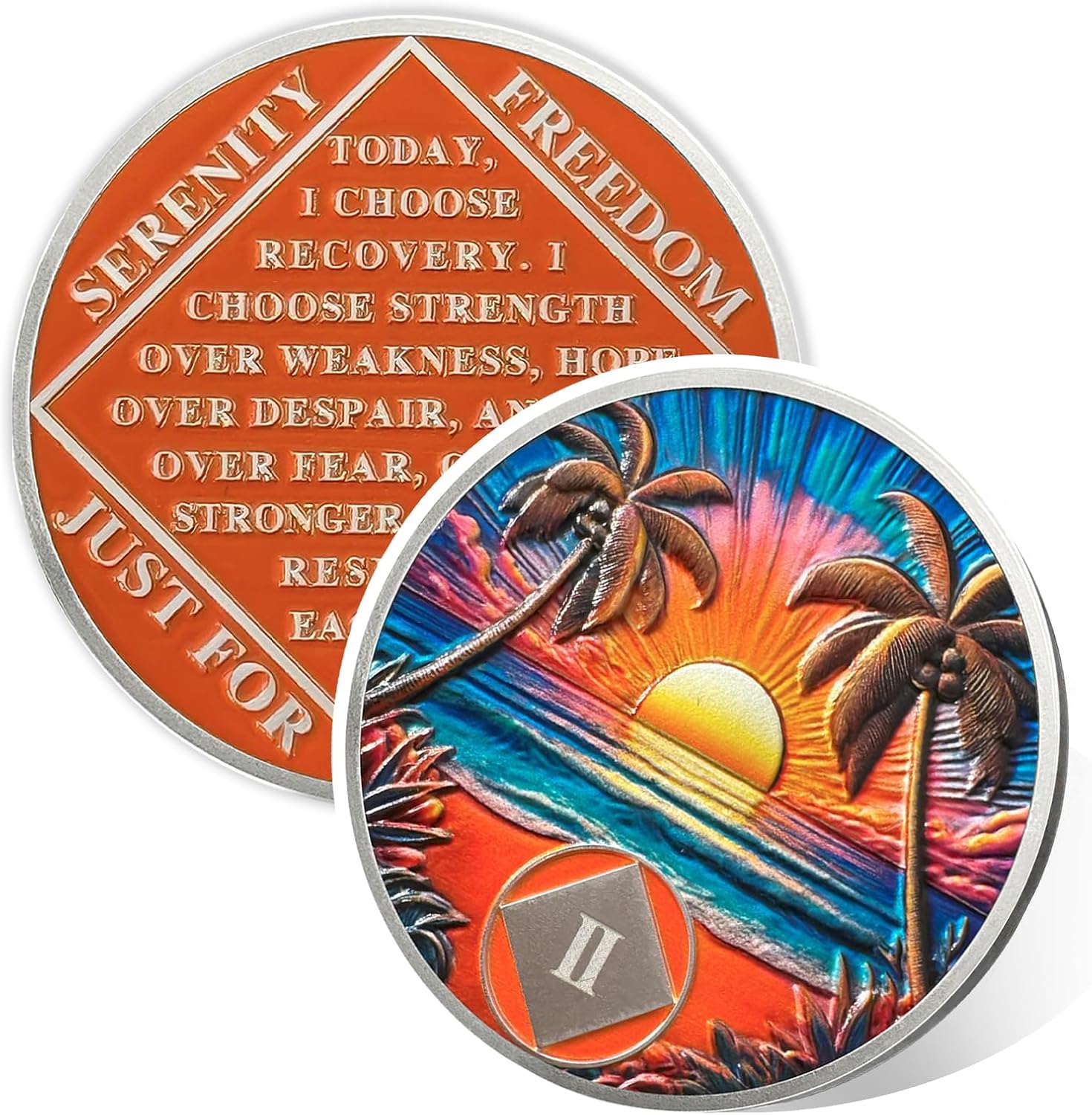 Personalized Beach Sunset Sobriety Coin mysite