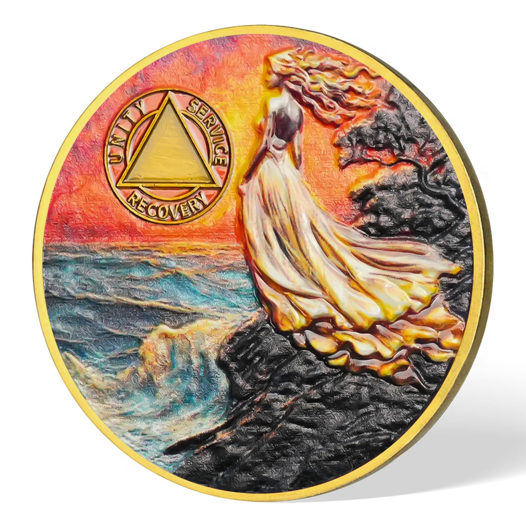 Personalized Powerful Woman Sobriety Coin mysite