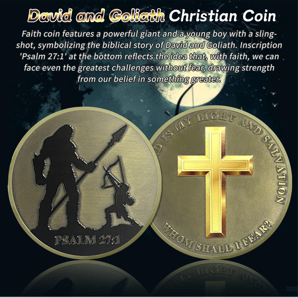 David and Goliath Christian Challenge Coin mysite