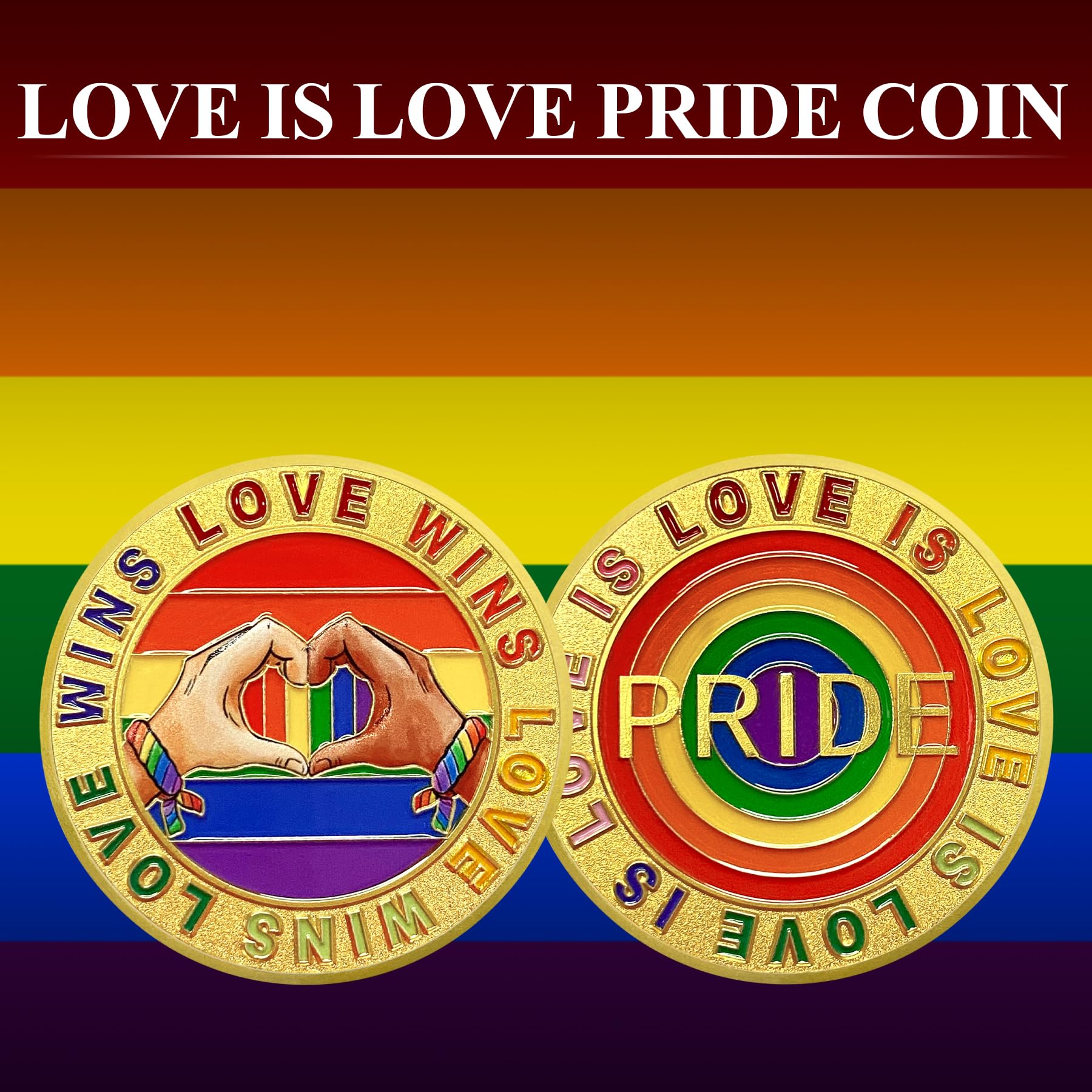 Love is Love Pride Coin Rainbow Pride LGBTQ  Coin mysite