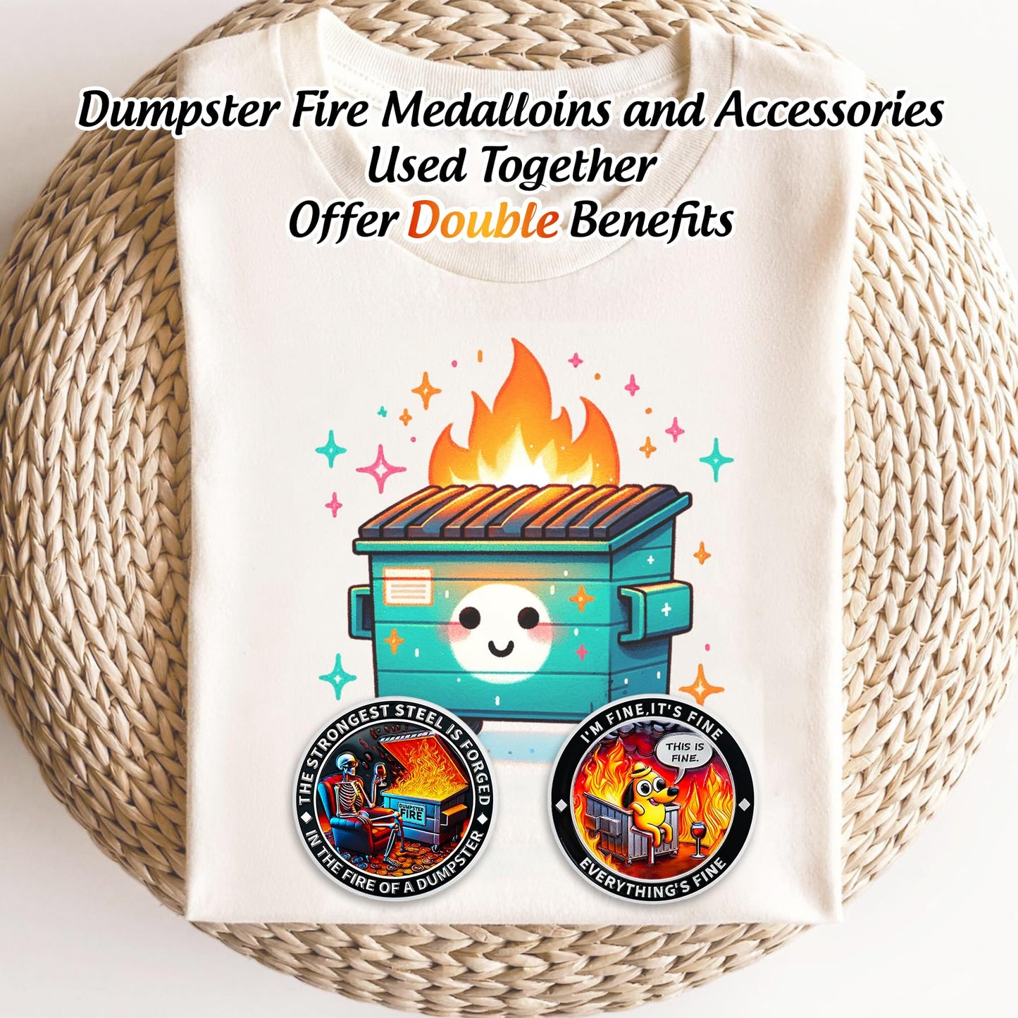 Cool Skull Dumpster Fire Challenge Coin mysite