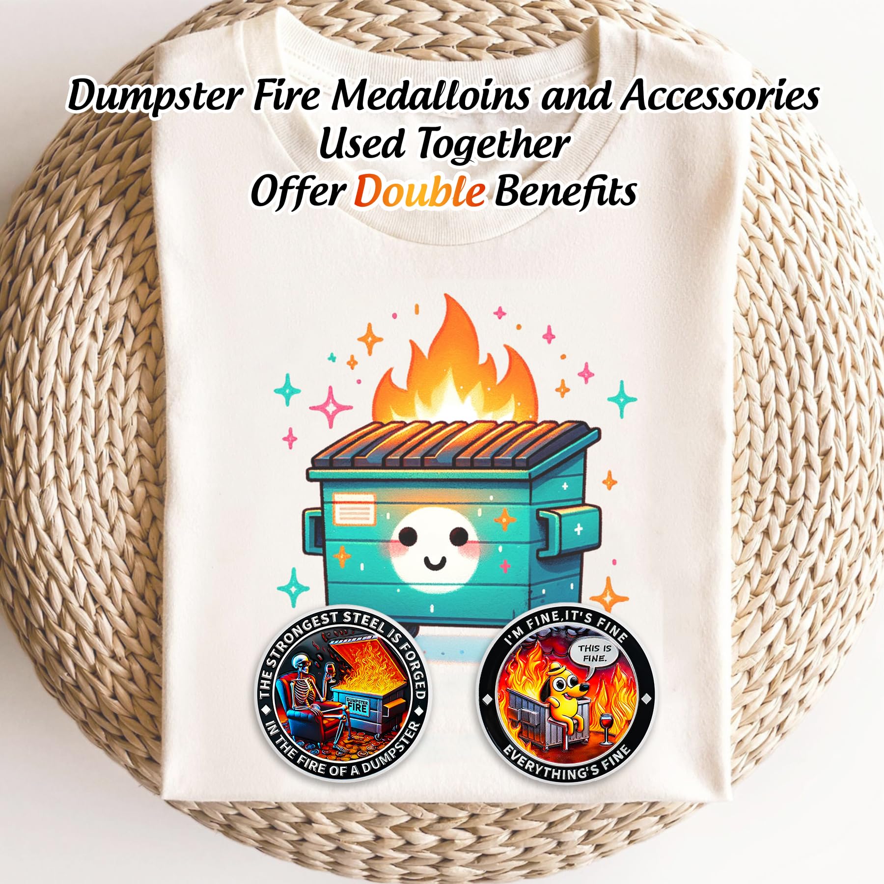 Cool Skull Dumpster Fire Challenge Coin mysite