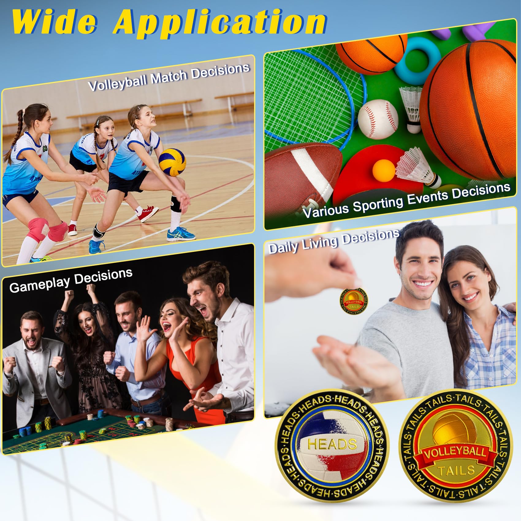 Heads and Tails Volleyball Flip Coin mysite