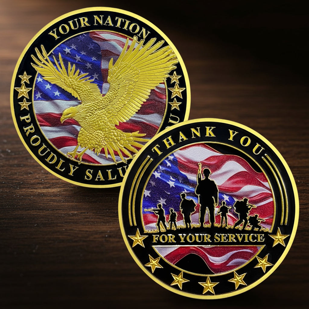 Thank You for Your Service Bulk Veterans Military  Challenge Coin mysite