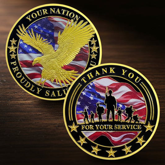 Thank You for Your Service Bulk Veterans Military  Challenge Coin mysite
