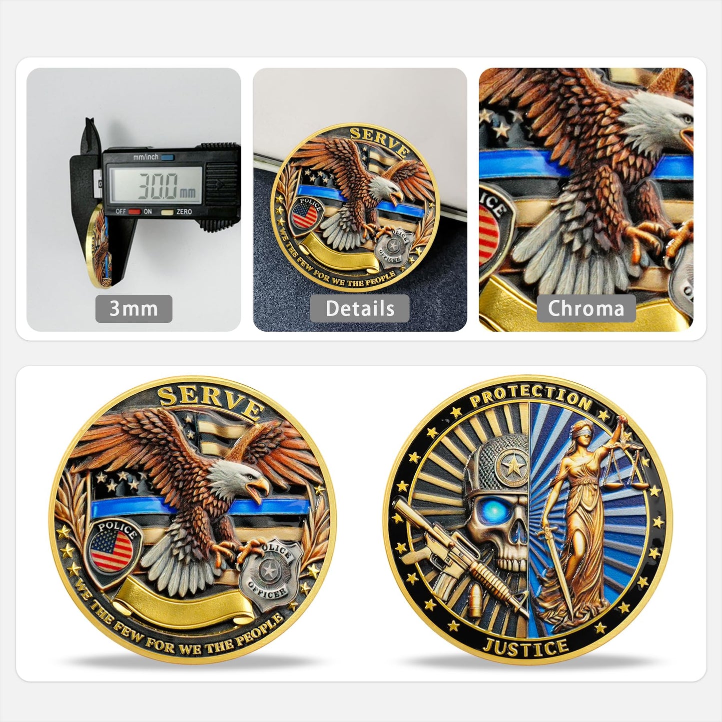 Police Challenge Coin Law Enforcement Service and Integrity Medallion mysite