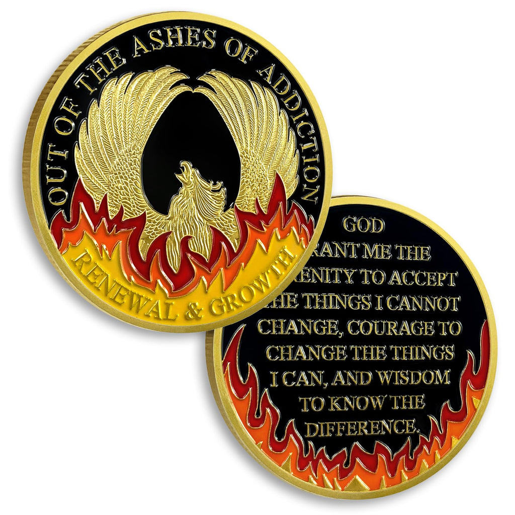 Rebirth from the Ashes Phoenix Sobriety Coin mysite
