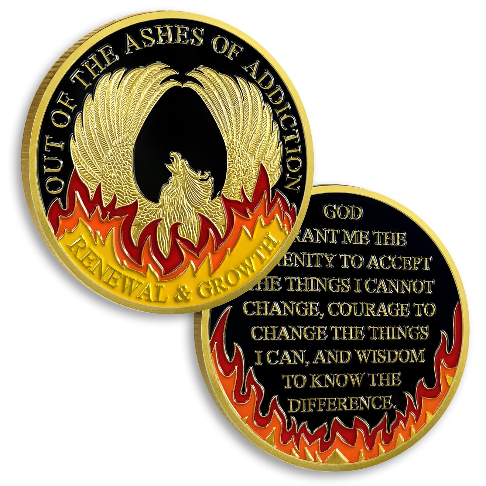 Rebirth from the Ashes Phoenix Sobriety Coin mysite