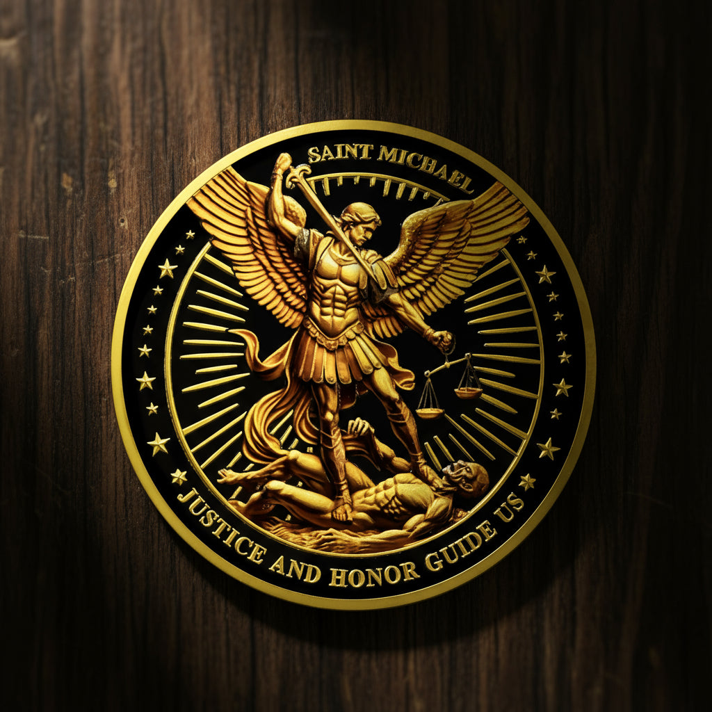 Police Patron Saint of Law Enforcement Archangel Michael Coin mysite