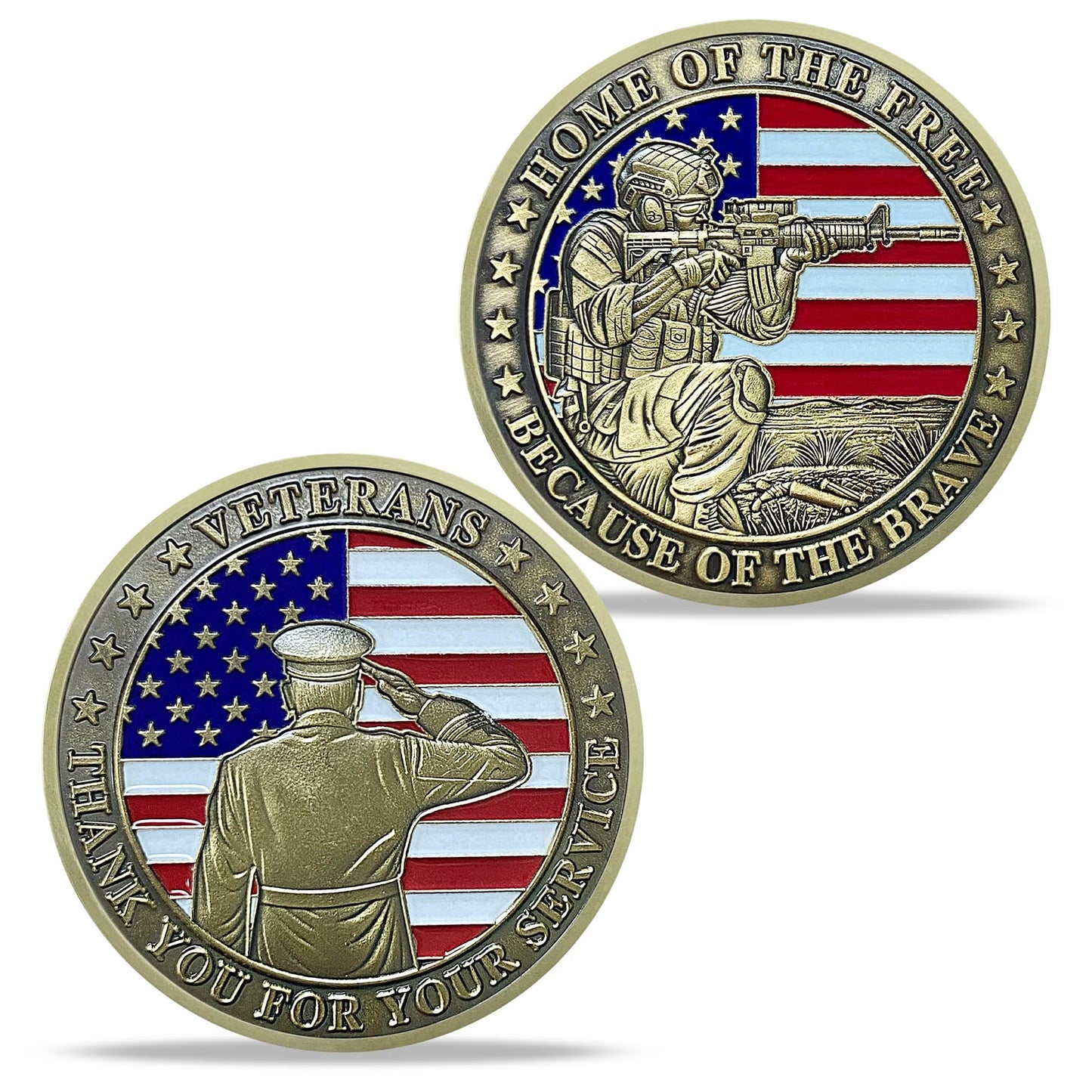 Military Veterans Thank You for Your Service Challenge Coin mysite