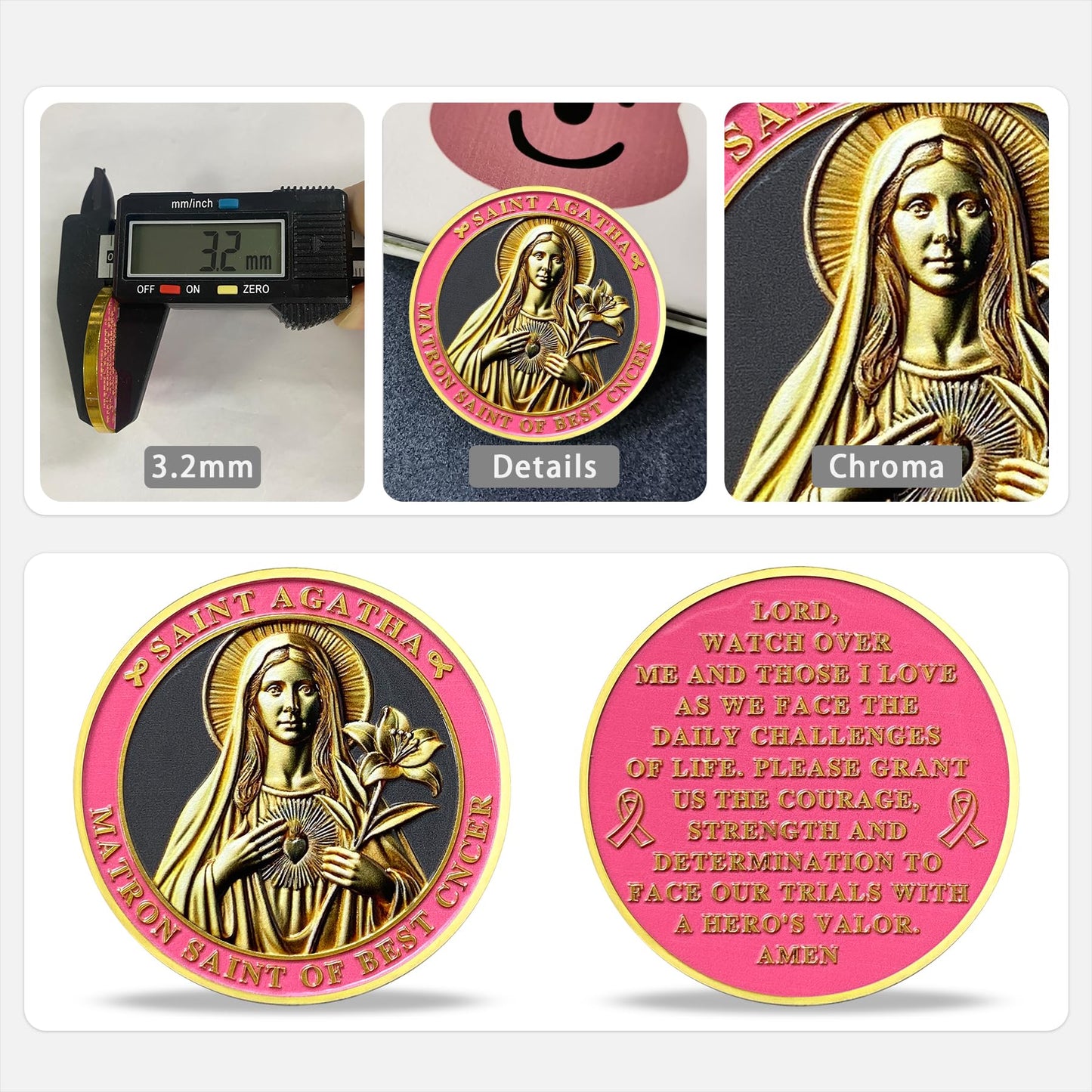 Saint Agatha Breast Cancer Protection Coin mysite