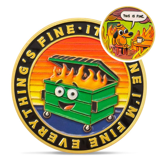 This is Fine Mini Dumpster Fire Challenge Coin mysite