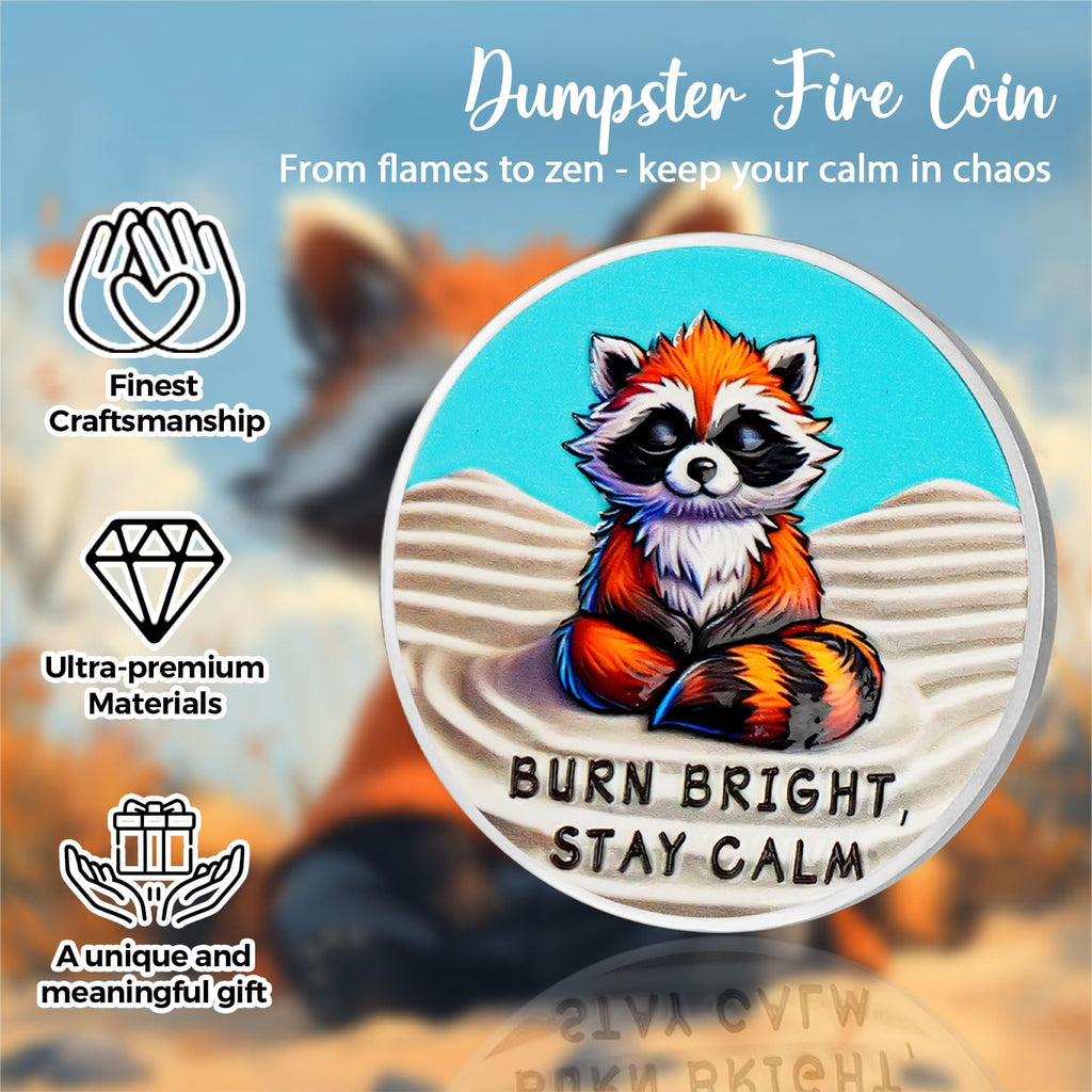 Inspirational Everything is Fine Dumpster Fire Zen Garden Coin mysite