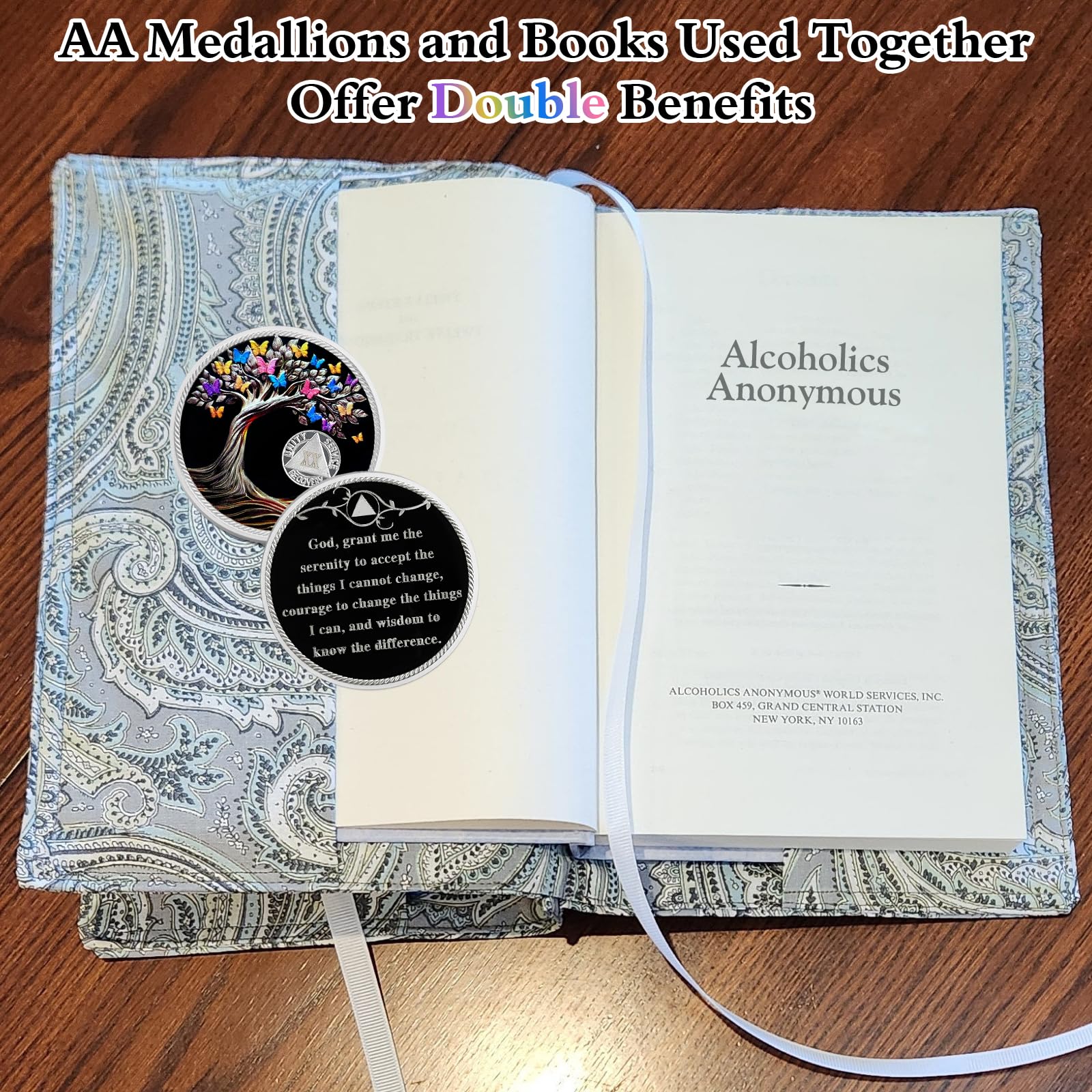 Personalized Delicate Recovery Butterfly Tree of Life Sobriety Coin mysite