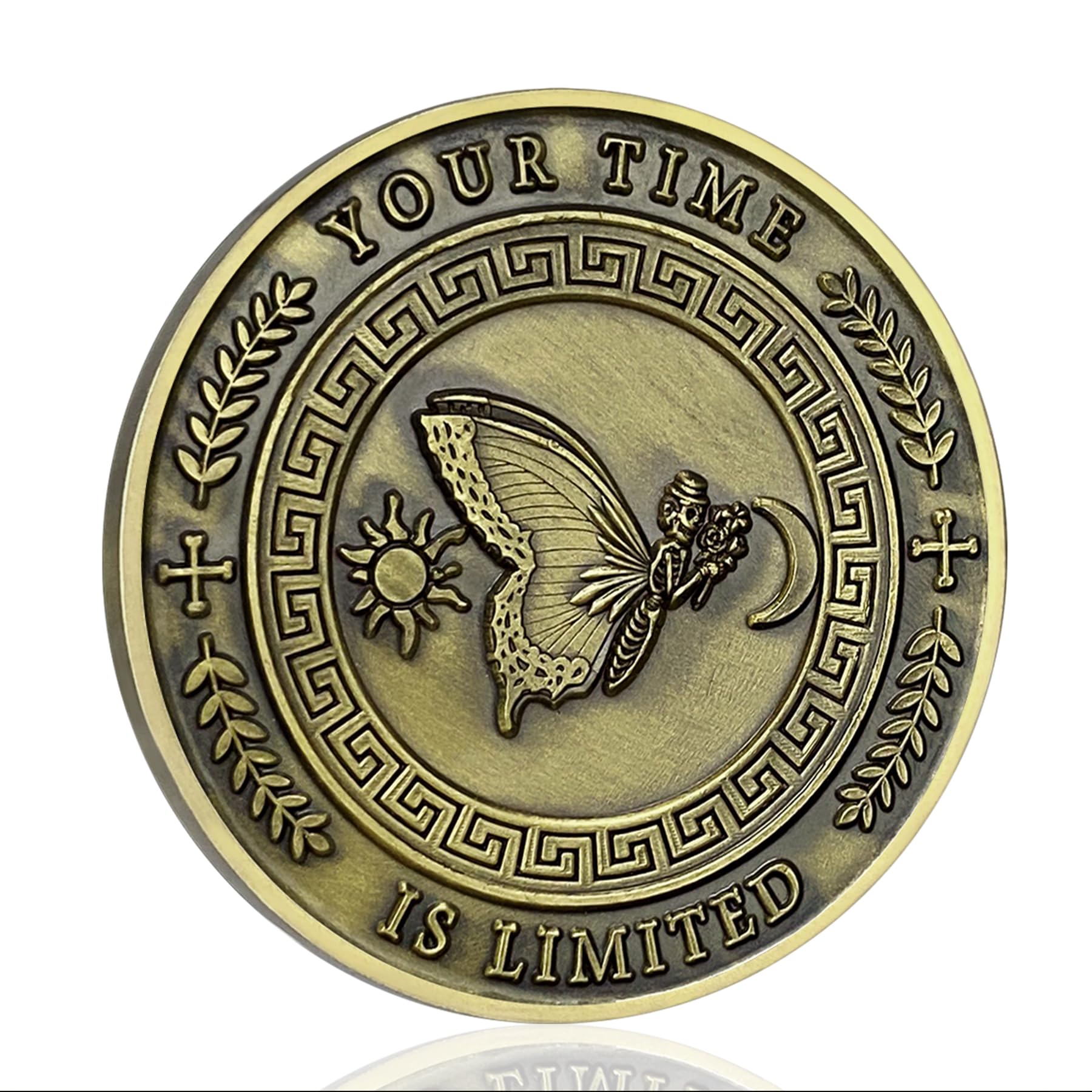 Stoic Reminder Token for Daily Stoic Meditations 3D Skull Memento Mori Challenge Coins mysite
