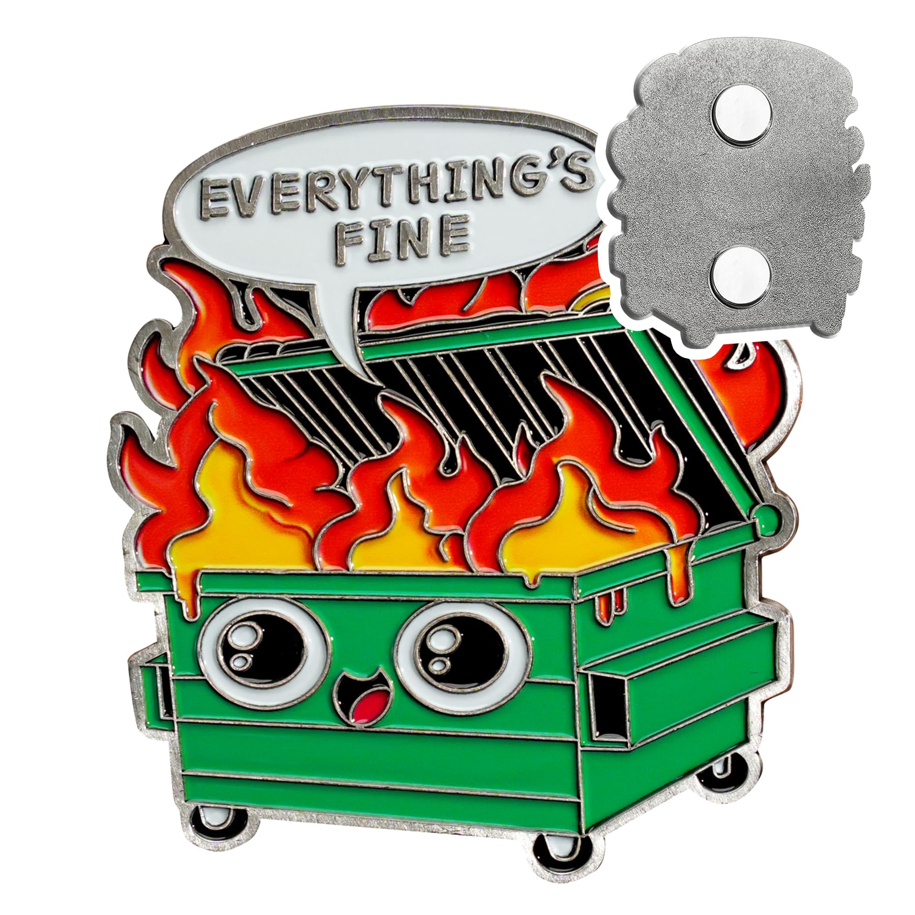 Everything's Fine Emotional Dumpster Fire Fridge Magnets mysite