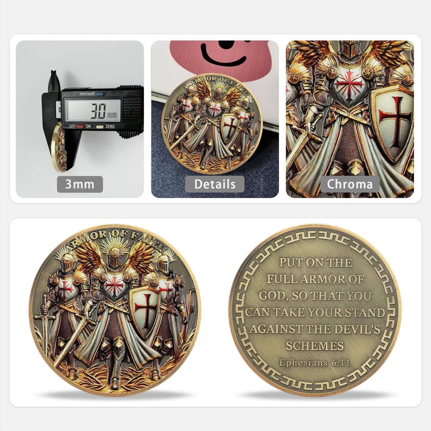 Three Knights Armor Challenge Coin mysite