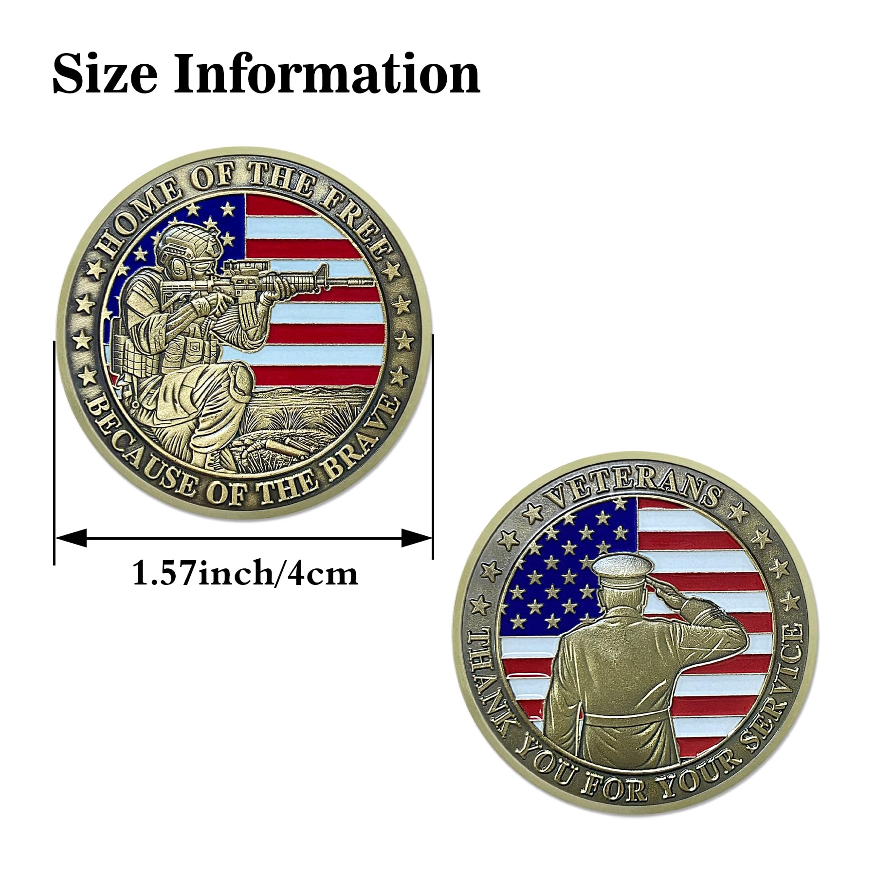 Military Veterans Thank You for Your Service Challenge Coin mysite